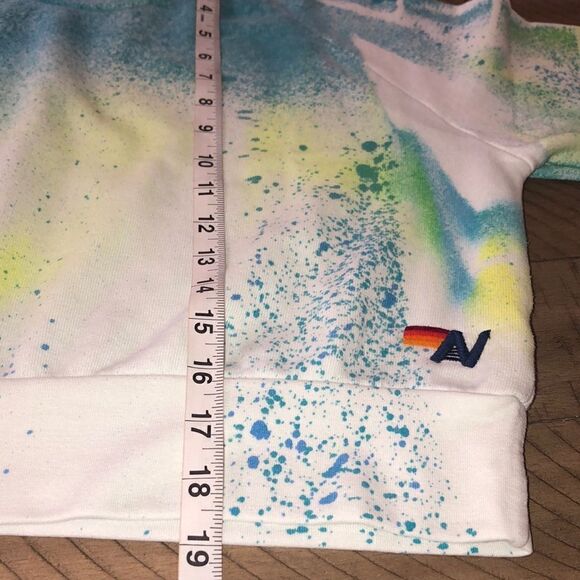 NWT AV Nation Artist 👩🎨 Collection Crop Lightweight Cotton Blend Sweatshirt - Picture 8 of 16